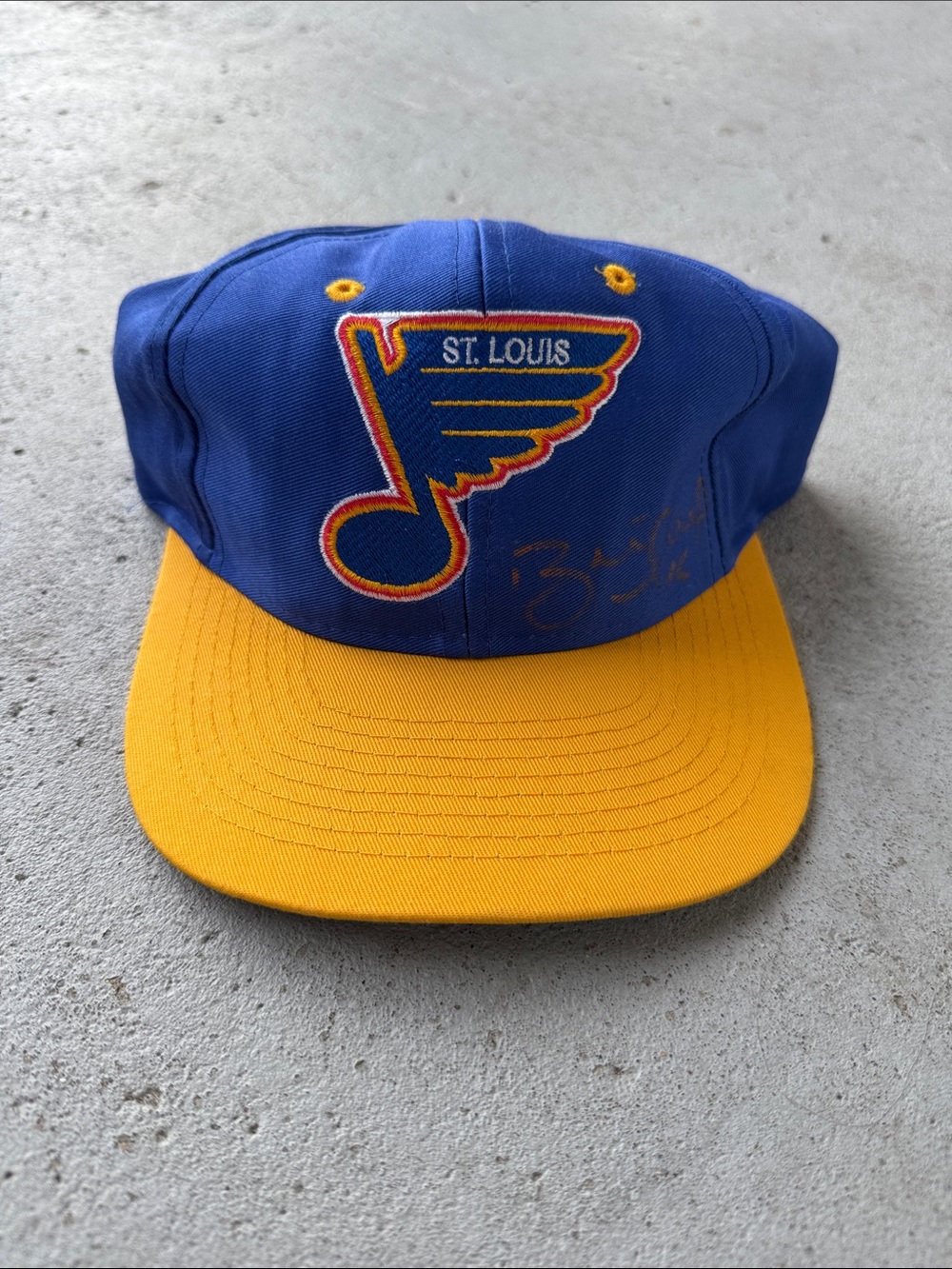 Vintage St. Louis Blues Snapback / Logo 7 / NHL / Autograph Brett Hull